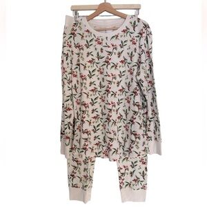 STARS ABOVE HOLLY CHRISTMAS 2 PIECE PAJAMA SET SIZE XL